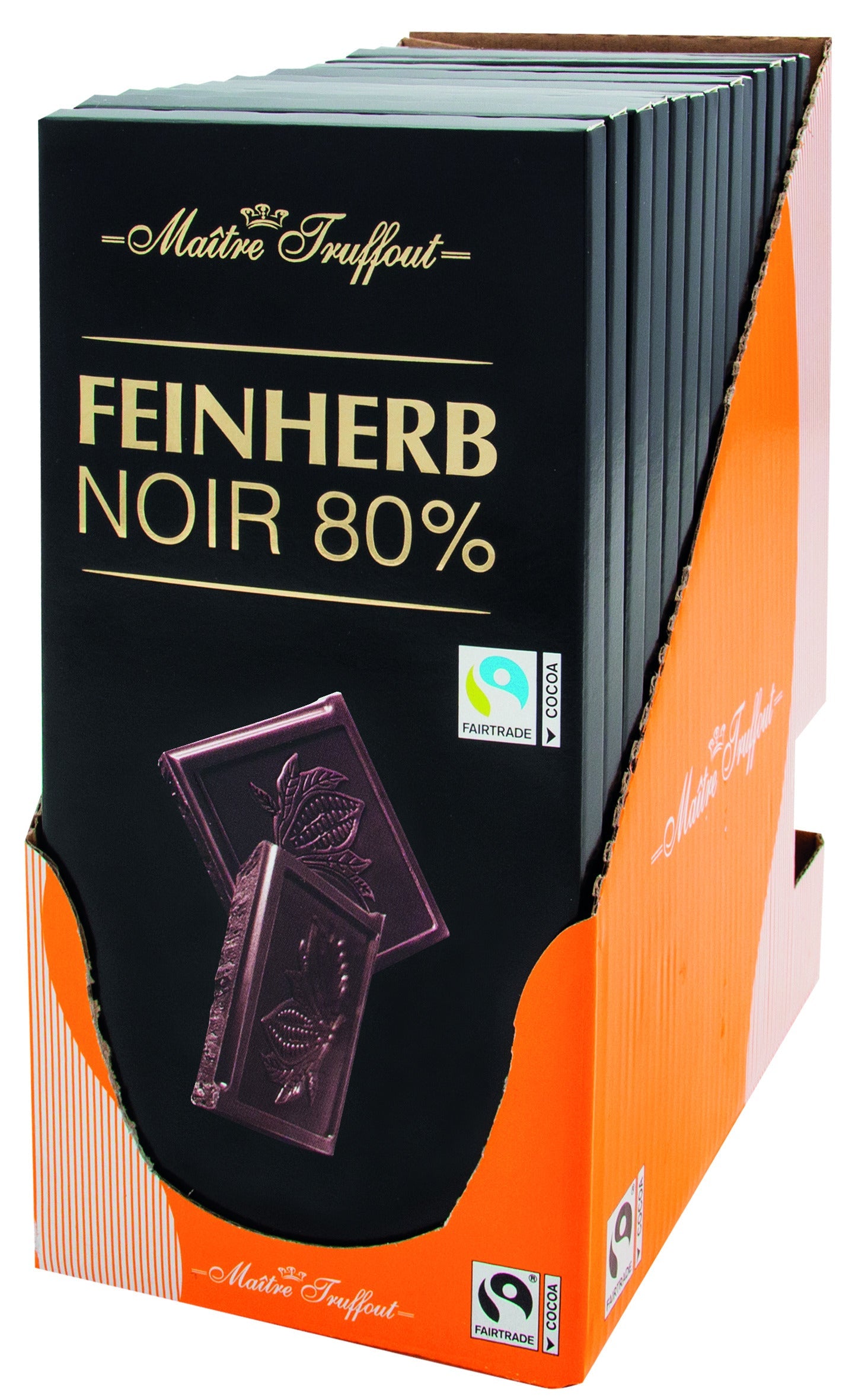 Maître Truffout Premium Extra Bitterschokolade 80% 100g – Produktbild 2