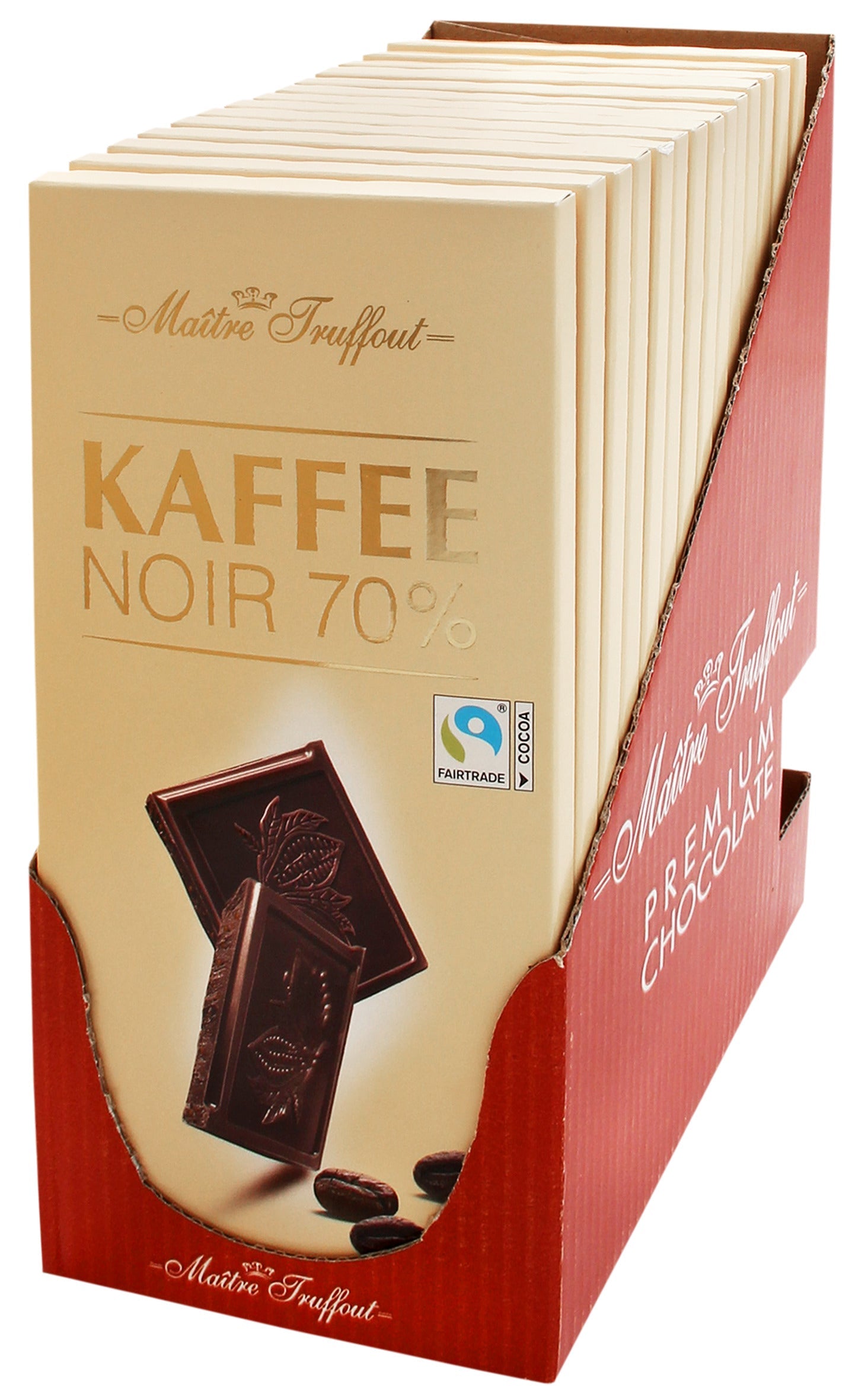 Maître Truffout Zartbitterschokolade 70% mit Kaffee 100g – Produktbild 2
