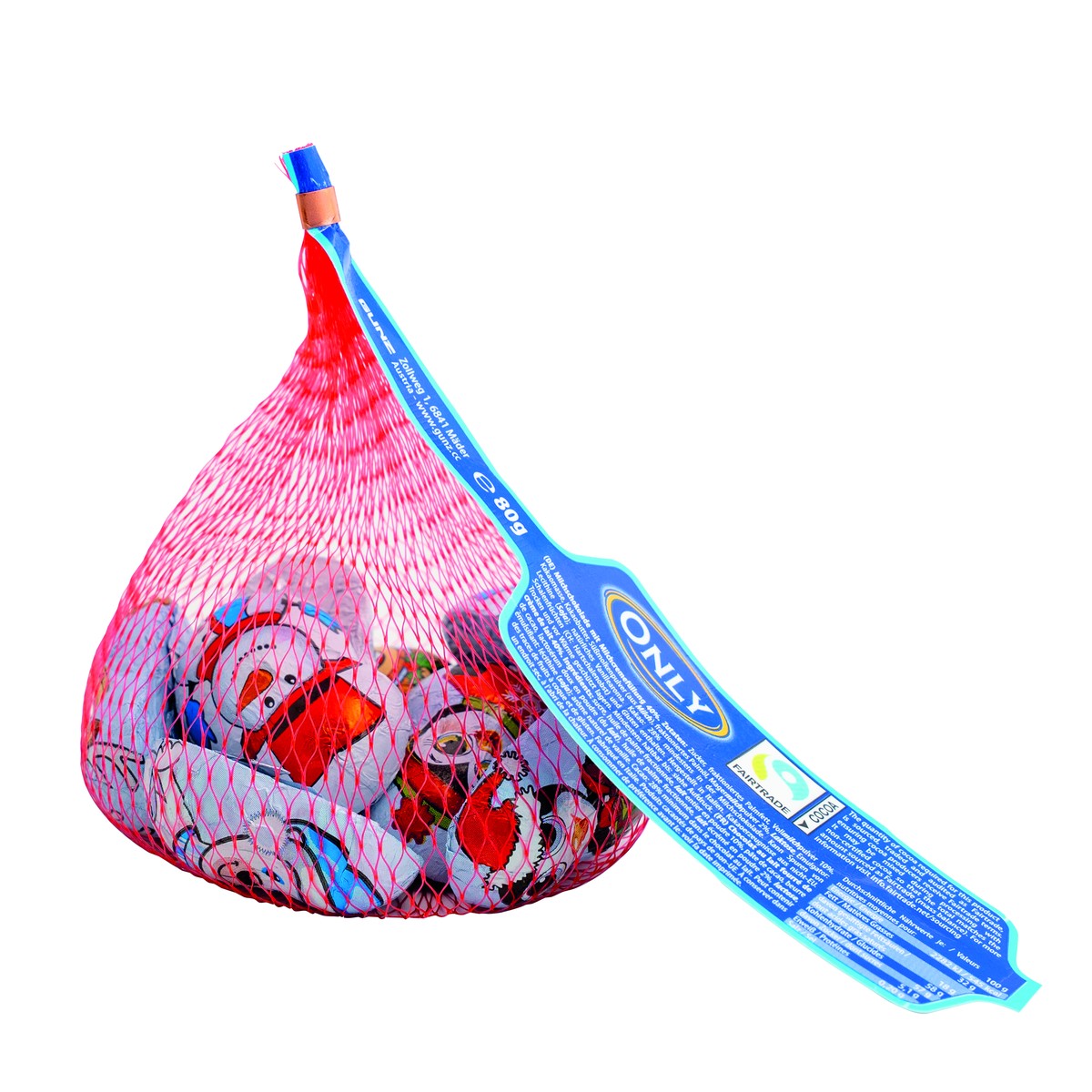 ONLY Weihnachtsfiguren Milchschokolade mit Milchcremefüllung 80 g – Originalverpackung