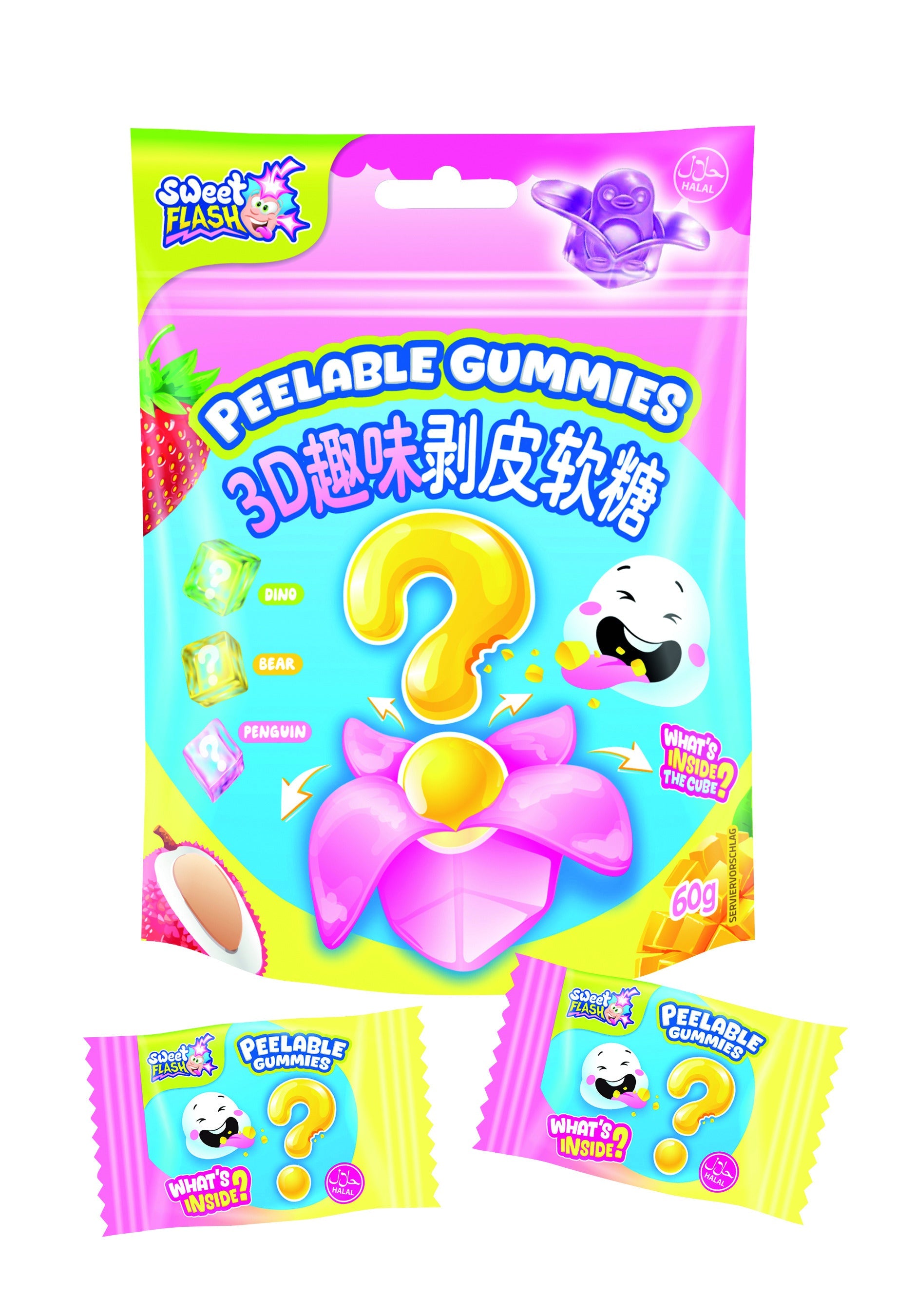 Sweet Flash Peelable Gummies Mystery 60g – Produktbild 1