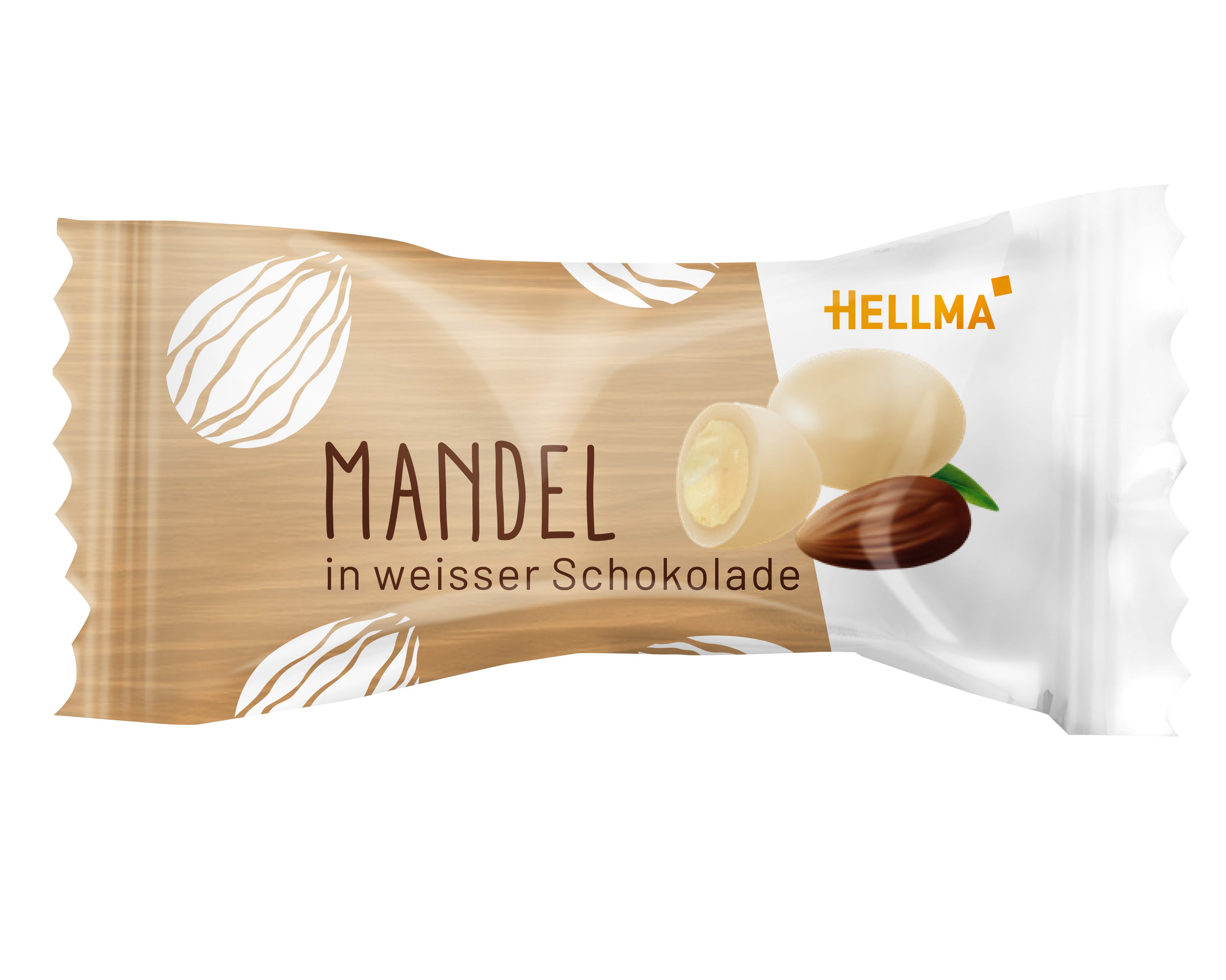 HELLMA Mandel in weißer Schokolade 360 St. 860g
