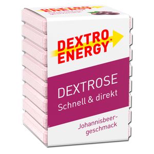Dextro Energy Johannisbeere, Traubenzucker, Würfel, 46 g Packung