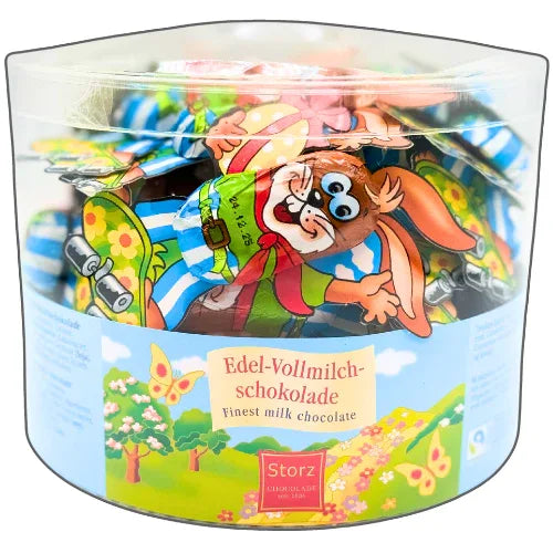 Storz Skaterhase Vollmilch Schokolade 50x 10g, 500 g MHD: 12/25 - Schokobote.de