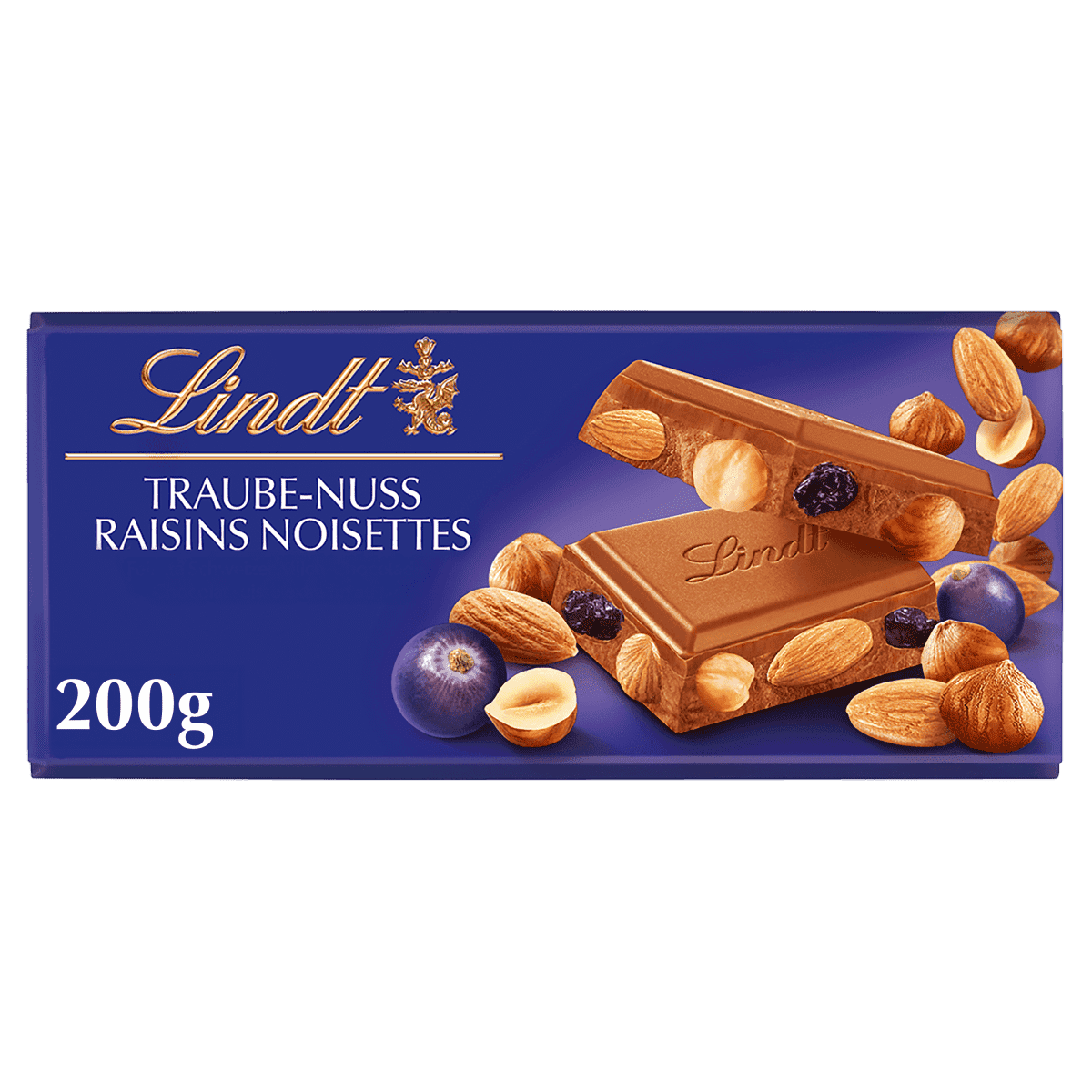 Lindt Traube-Nuss Tafel 200 g