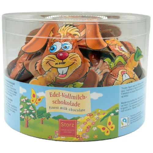 Storz Hasen Mümmel Vollmilch Schokolade 35x 12,5g, 437,5g - Schokobote.de