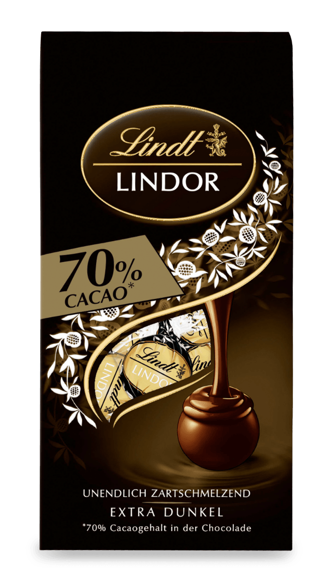 Lindt LINDOR Kugel Beutel Extra Dark 70% 99g