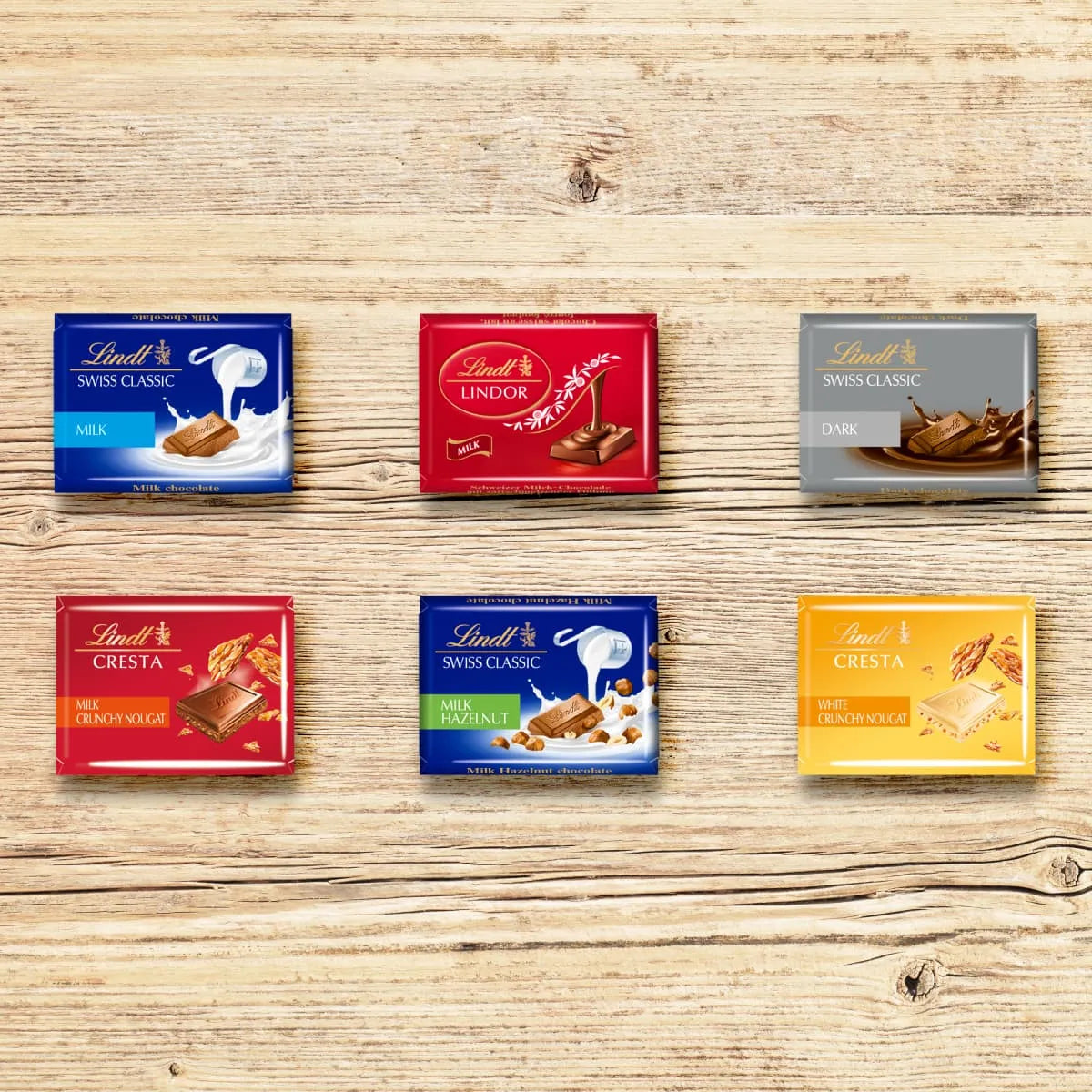 Napolitains Lindt Mini Schokoladen 6 Sorten Swiss Premium Minis Chocolate 250g