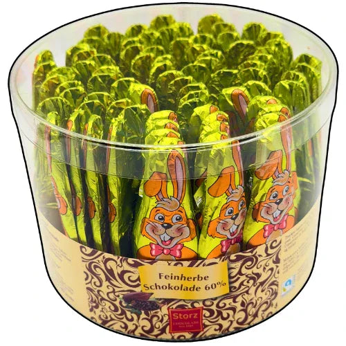 Storz Relief Osterhase Zartbitter 60% Kakao 80x12,5g Dose - Schokobote.de