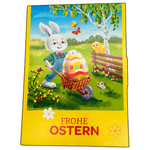 Storz Grußkarte Ostern Herz Vollmilch Schokolade 6x 9g, 54 g