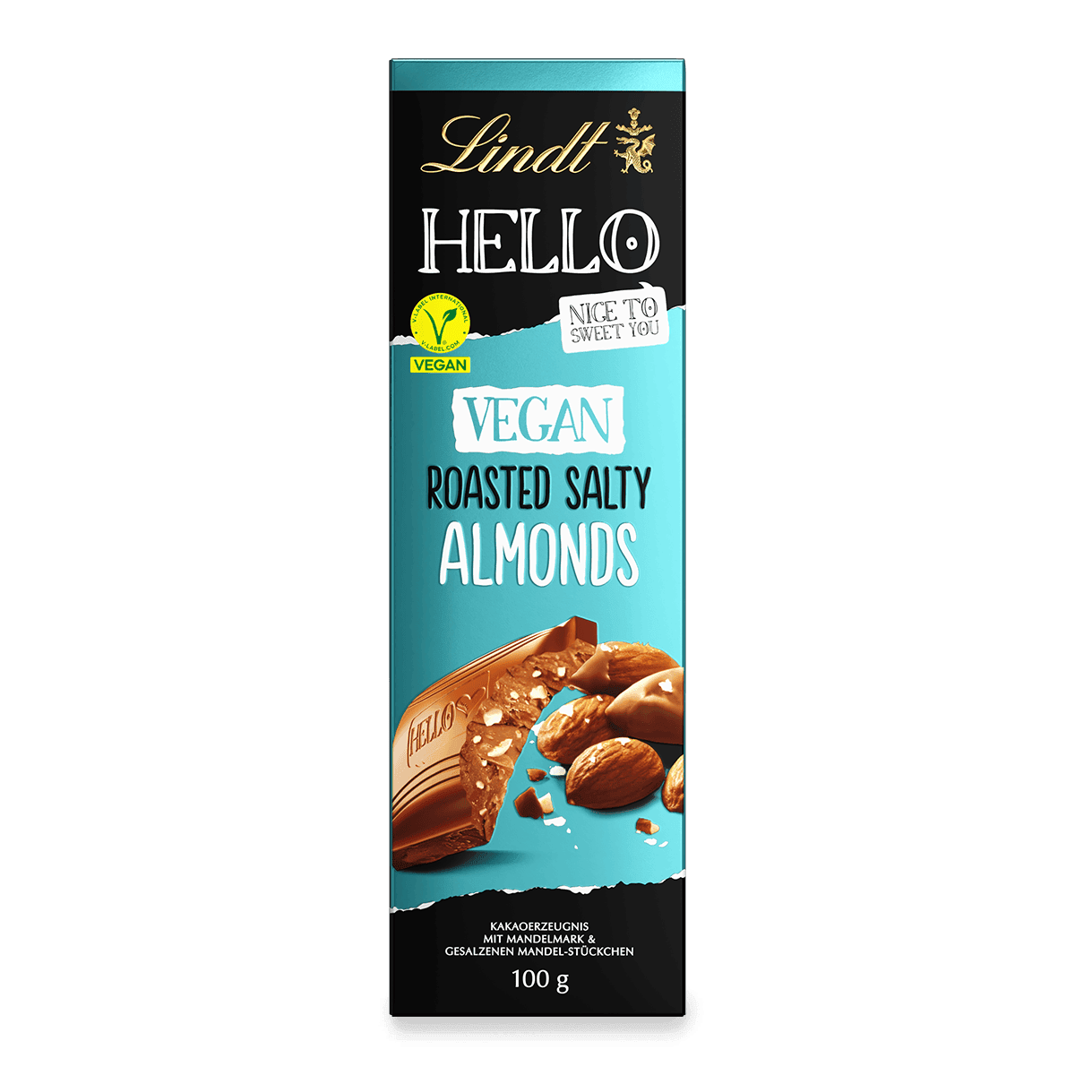 Lindt HELLO Vegan Roasted Salty Almonds 100 g