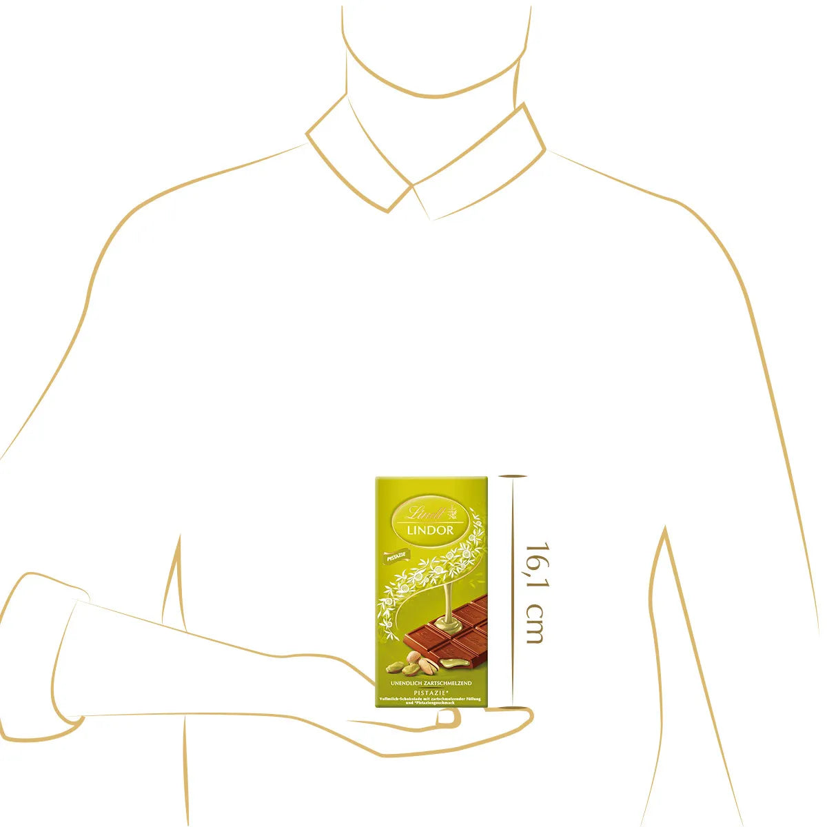 Lindt Lindor Pistazie Vollmilchschokolade mit Pistazien Füllung 100g