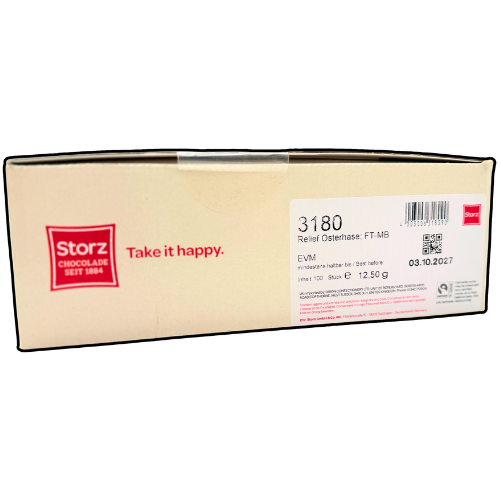 Storz Osterhase Relief Vollmilch Schokolade 100x 12,5 g