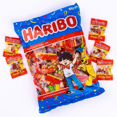 Haribo Happy-Cola 100 Minibeutel Karneval - 1 kg Beutel