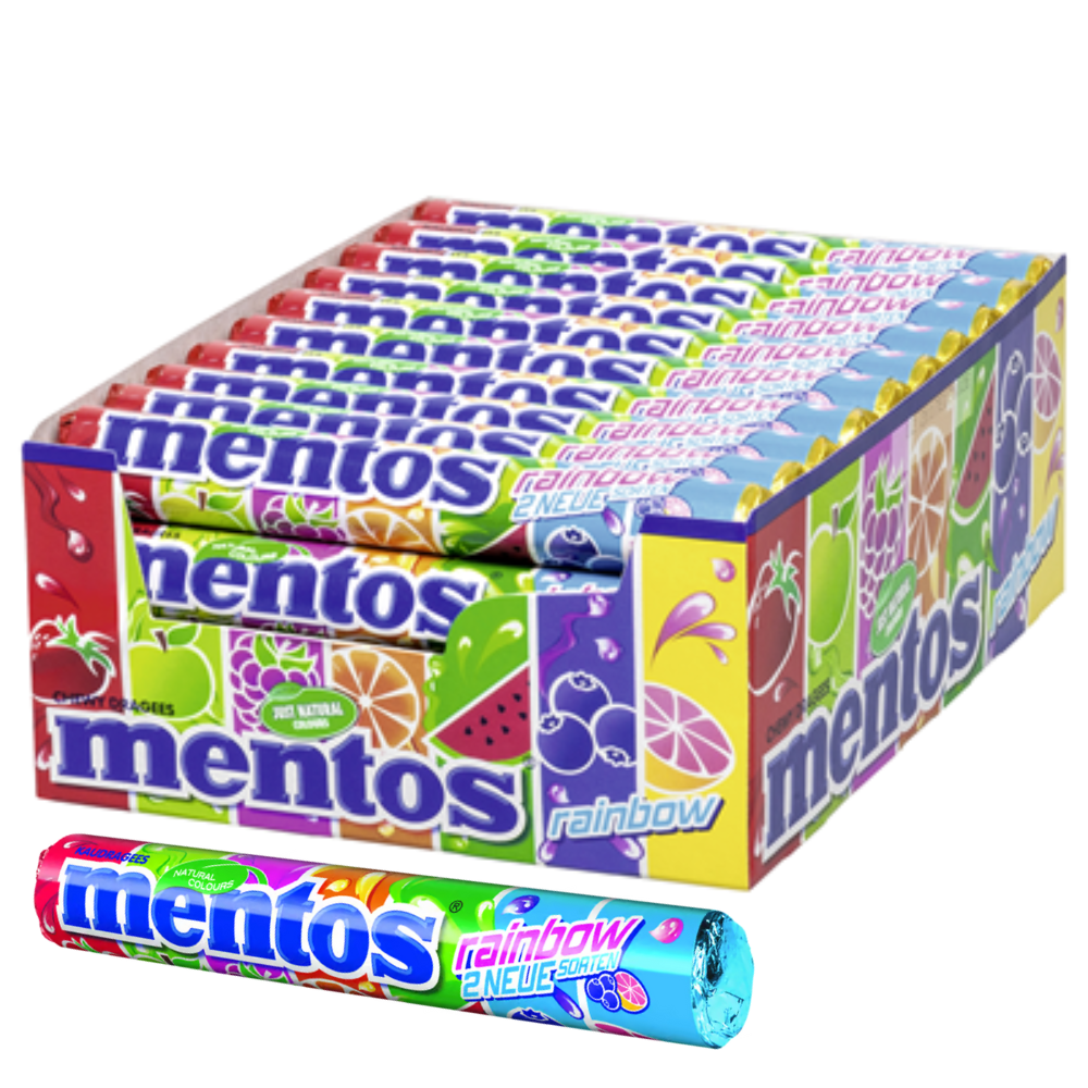 Mentos Chewy Dragees Rainbow 40x 38 g