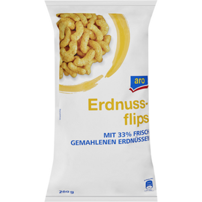 aro Erdnussflips 200g Beutel - Knusprige und würzige Erdnussflips für den perfekten Snack