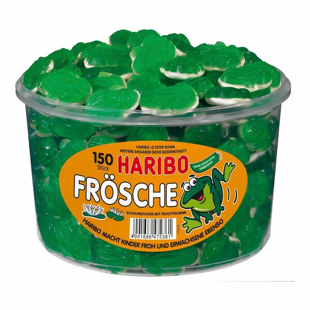 Haribo Frösche 150 Stück - 1,05 kg Dose