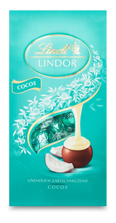 Lindt LINDOR Kugel Beutel Cocos, 136g