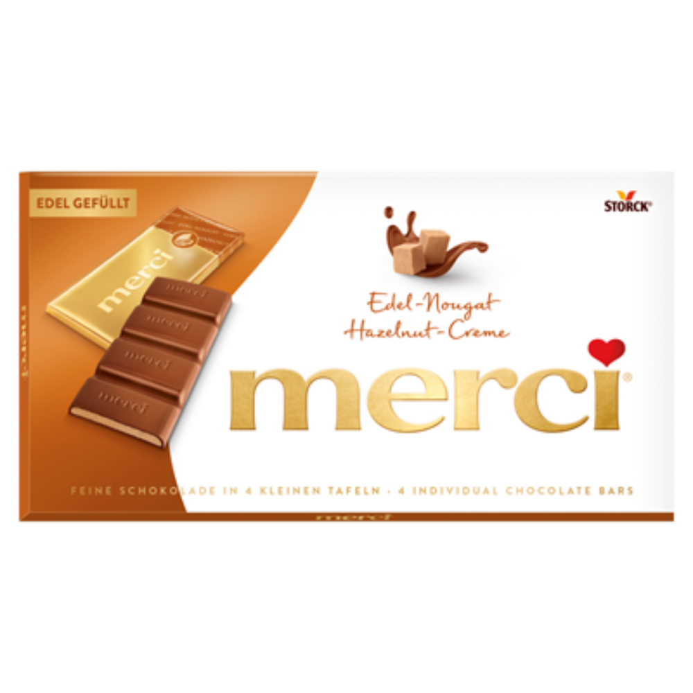 Merci Tafelschokolade Nougat - 112 g Schachtel