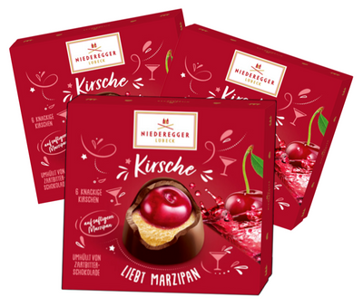 Niederegger Marzipan Kirsch Pralines - 3x 108 g