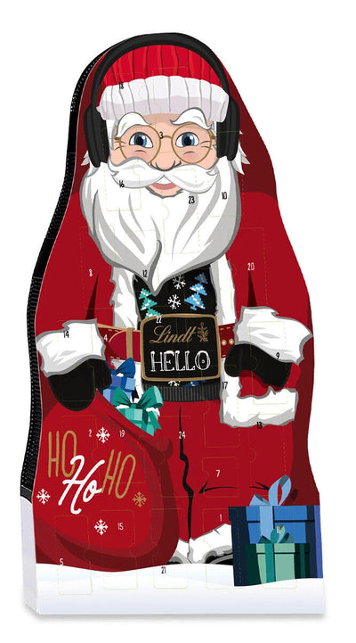 Lindt HELLO Adventskalender Santa 234g - Süße Schokoladenüberraschung