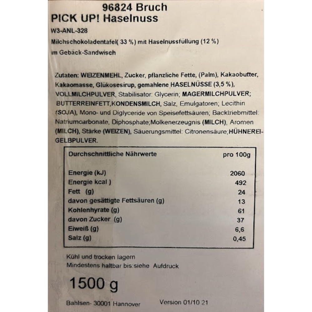 PICK UP! Haselnuss Bruchware / 2.Wahl, Lose im Karton, Nicht Einzelverpack,1500g