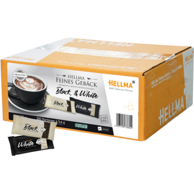 Hellma Feines Gebäck Black & White 200 Stück - 1 kg Karton