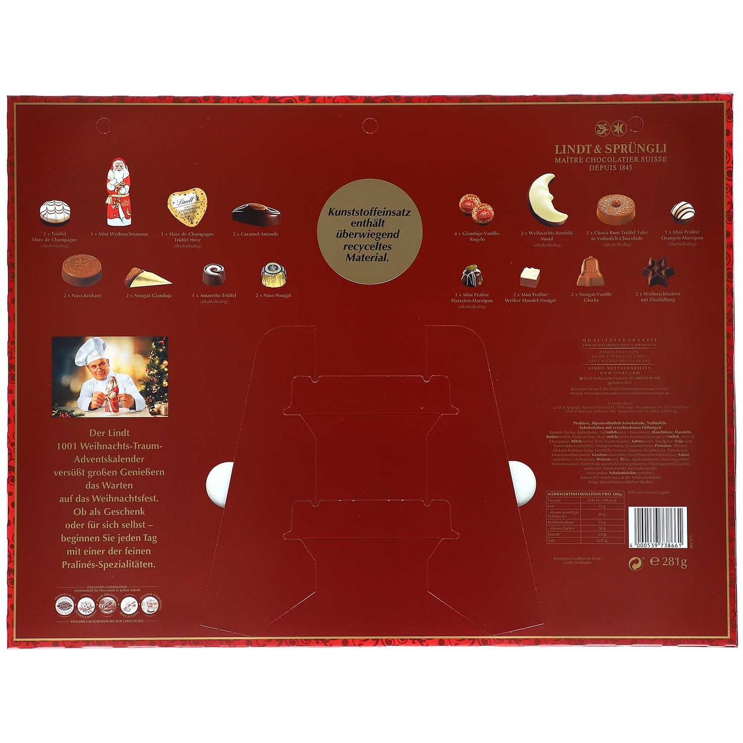 Lindt 1001 Weihnachts-Traum Adventskalender 281g - Momente für die Adventszeit