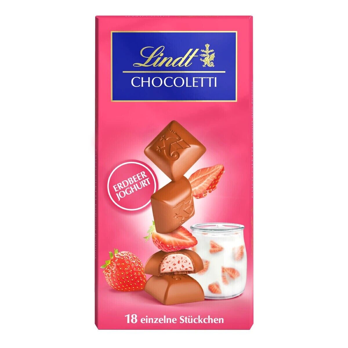 Lindt CHOCOLETTI Dunkel Zitrone & Minze, Kokosnuss, Erdbeer Joghurt,  3x 100g