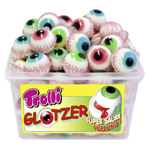 Trolli Fruchtgummi Glotzer 60 Stück - 1,128 kg Dose