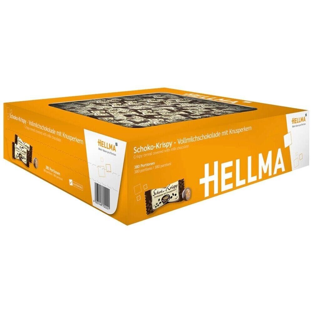 Hellma Schoko Krispy Vollmilch 380 Einzelportionen à 1,1 g - 418 g Karton