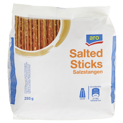 aro Salzstangen 250g - Knusprige Salzstangen für den perfekten Snack