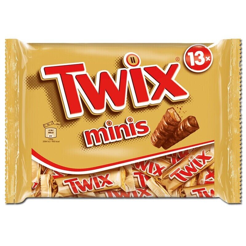 Twix Minis, Riegel, Schokolade, 3x 275g Beutel