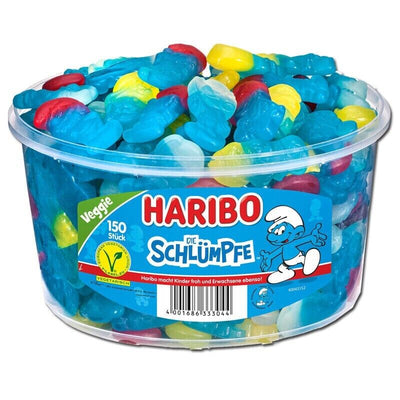 Haribo Die Schlümpfe 150 Stück - 1,35 kg Dose