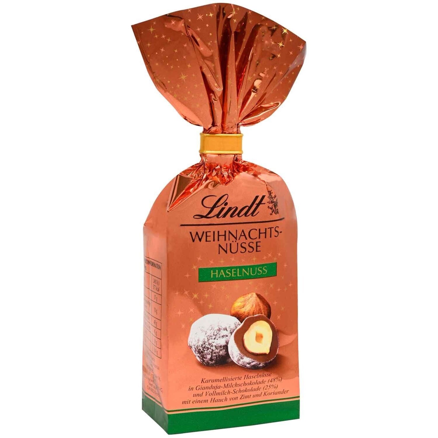 Lindt Weihnachts-Nüsse Haselnuss 100g - Knusprige Haselnüsse