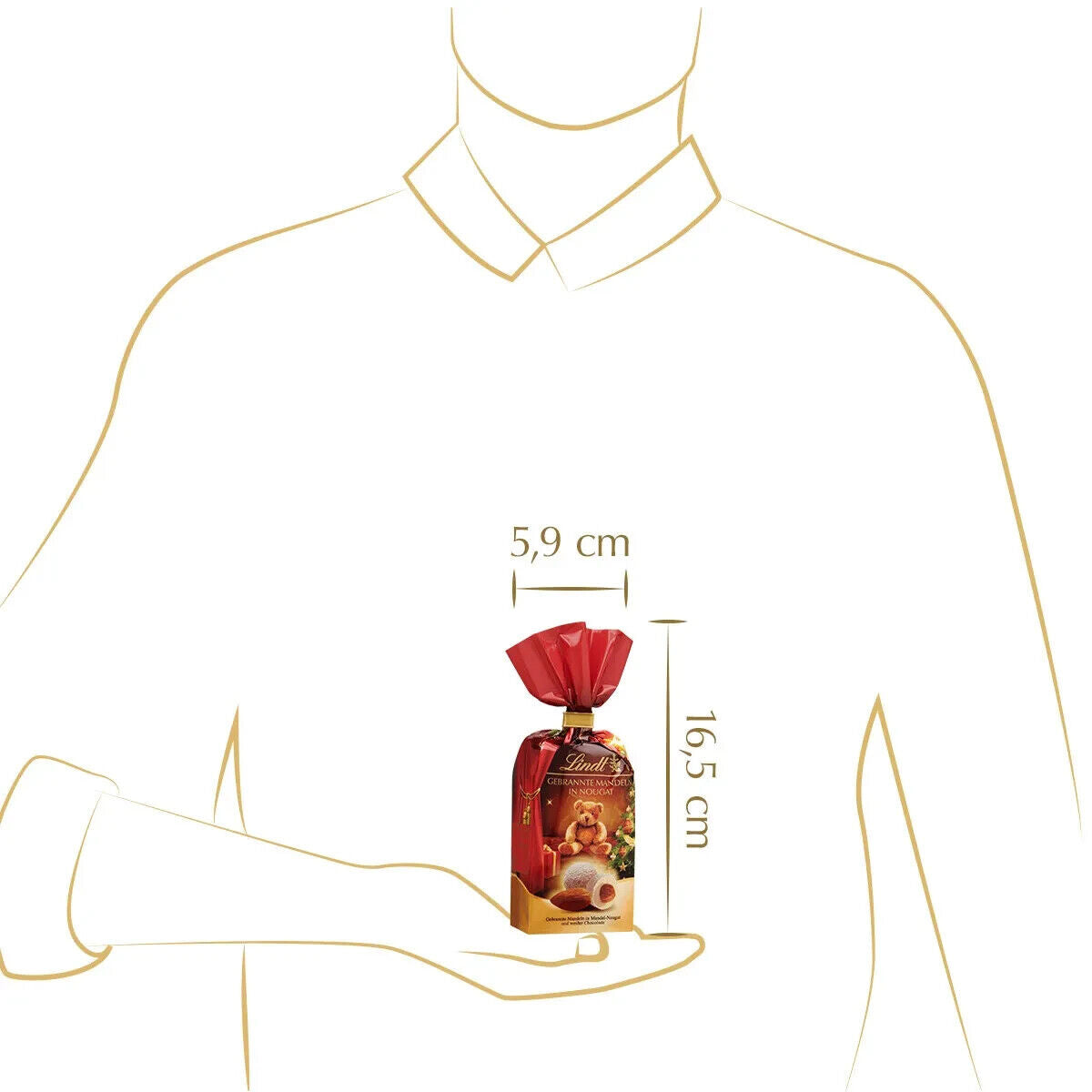 Lindt Weihnachts-Tradition Gebrannte Mandeln 100g - Knusprige Mandeln