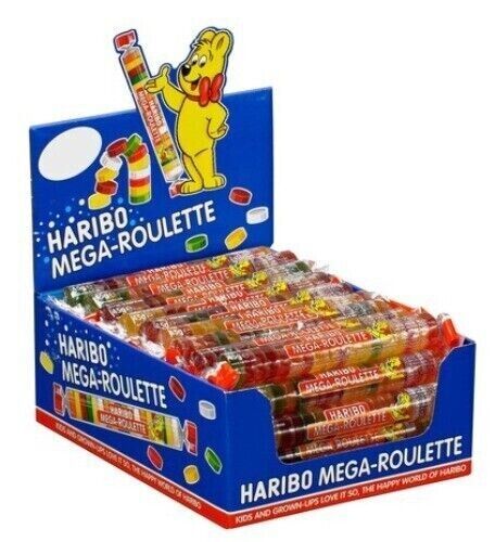 Haribo Mega-Roulette Fruchtgummi-Scheiben - 40 x 45 g Rollen