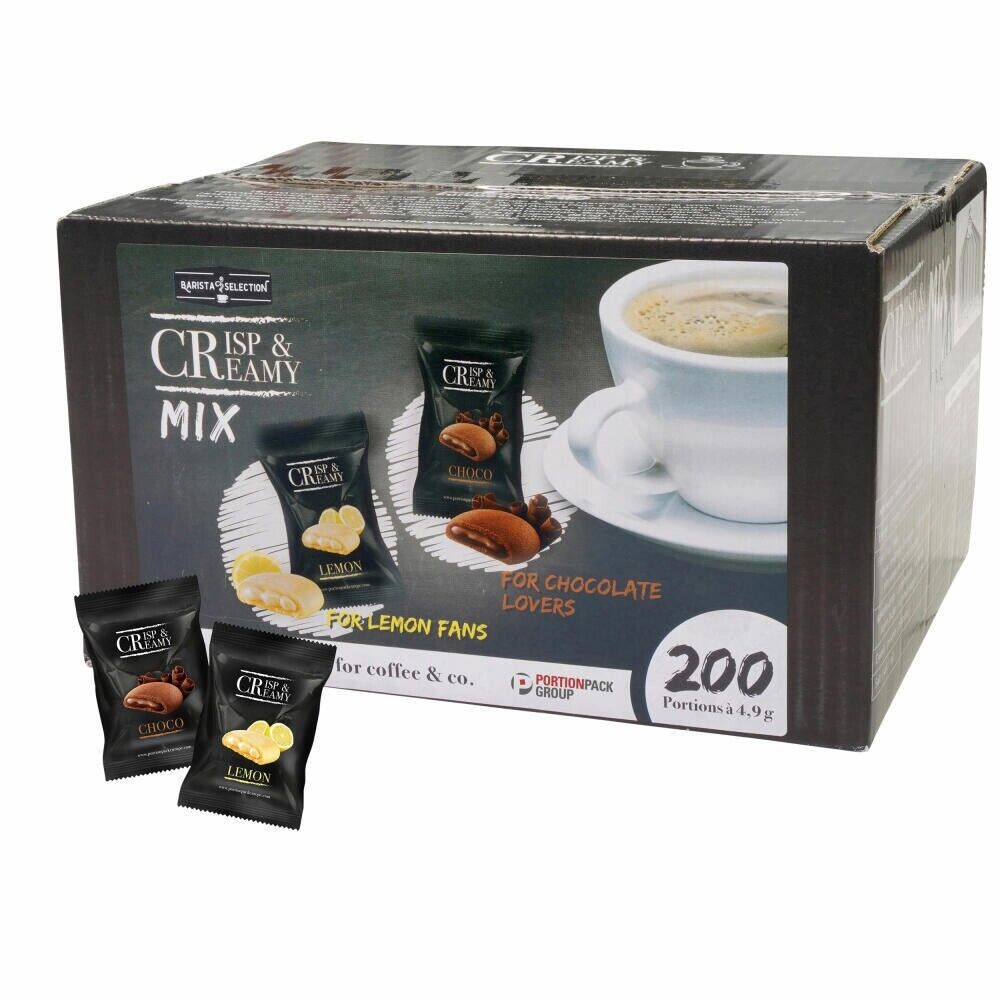 Hellma Crisp & Creamy Mix, Mürbeteiggebäck Zitrone & Schokolade, 200 Stück - 988g