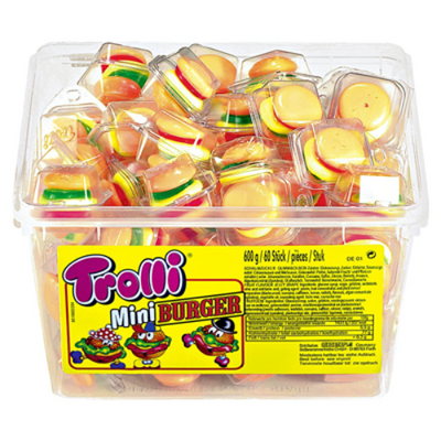 Trolli Mini Burger Original 60 Stück - 600g Dose