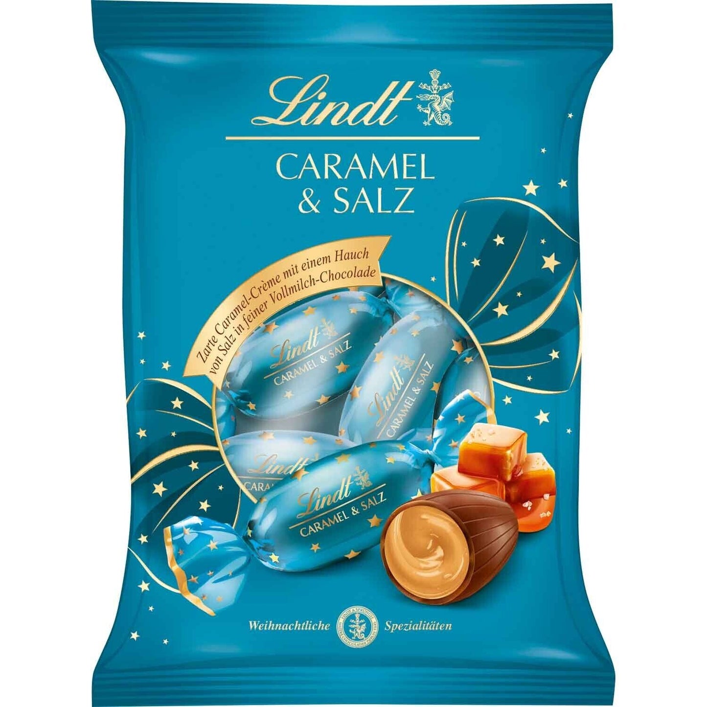 Lindt Caramel & Salz Zapfen 101g - Edle Zapfen mit Karamell und Meersalz