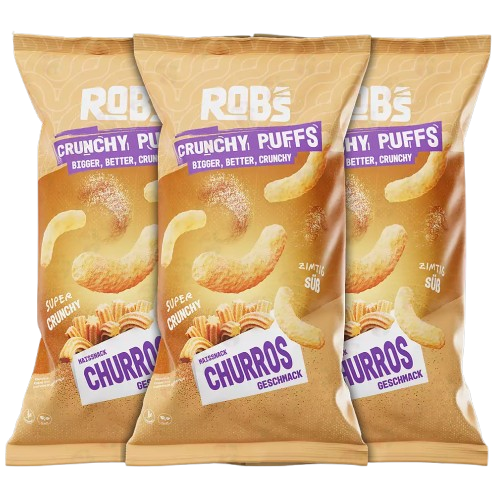 Rob's Crunchy Puffs - LIMITIERT | Bigger, Better, Crunchy | CHURROS | 3x 130g