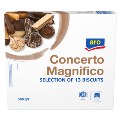 aro Concerto Magnifico Gebäckmischung 500g - Vielfältige Auswahl von 13 erlesenen Gebäcksorten