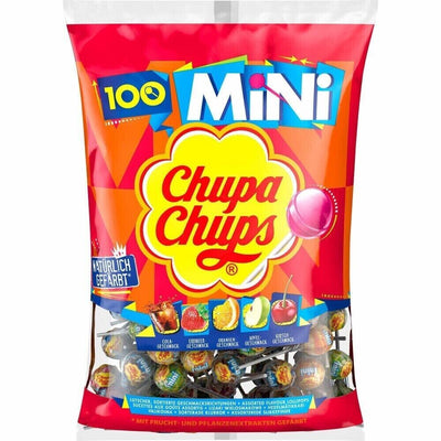 Chupa Chups Mini Lutscher 100 Stück à 6g (600g Beutel) - Kleine Lutscher für großen Genuss im praktischen Snackformat