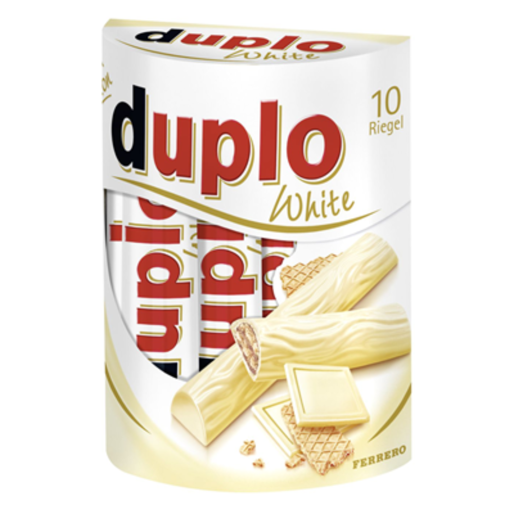 Duplo Weiß 10 Stück à 18,2g (182g) - Zarte Waffelriegel mit cremiger Weißschokoladenfüllung für unwiderstehlichen Genuss