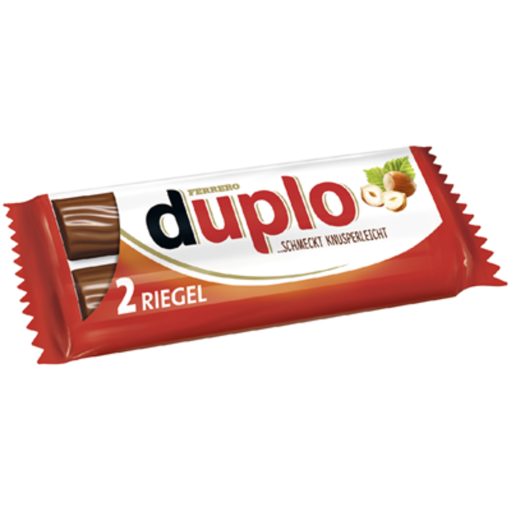 Duplo Riegel 2 Stück à 18,2g (24 x 36g, 864g) - Leckere Waffelriegel mit schokoladiger Füllung im praktischen Großpack