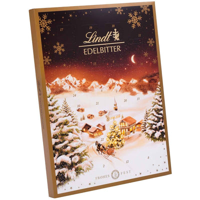 Lindt Edelbitter Adventskalender 250g -Zartbittere Schokolade für festliche Tage