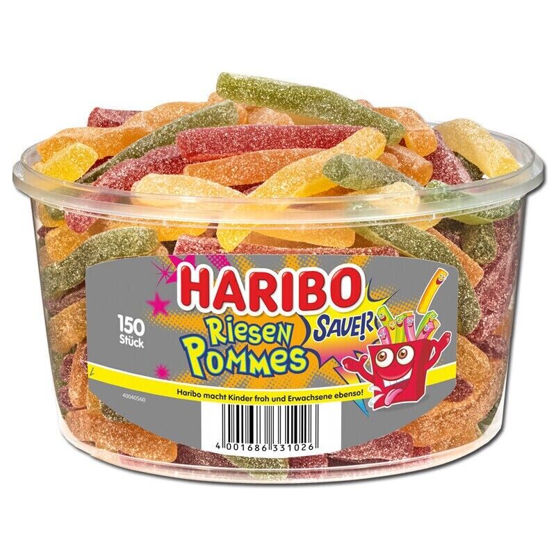 Haribo Stückartikel Riesen Pommes - 1 kg Stück