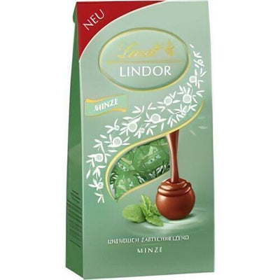 Lindt Lindor Kugeln Minze Vollmilch Schokolade Pfefferminz-Füllung 137g