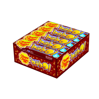 Chupa Chups Kaugummi Big Babol Cola Lemon 20x28g - Erfrischender Kaugummi mit Cola-Zitronen-Geschmack für langanhaltenden Genuss in praktischer Mehrpackung