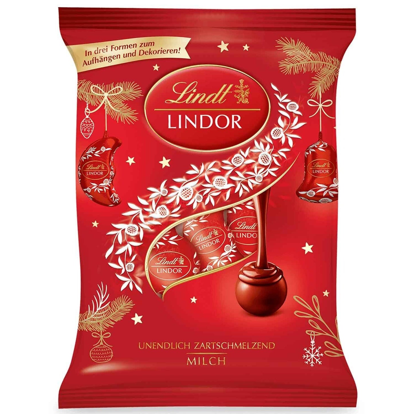 Lindt Lindor Vollmilch Baumbehang 200g - Zarte Pralinen für festliche Genussmome