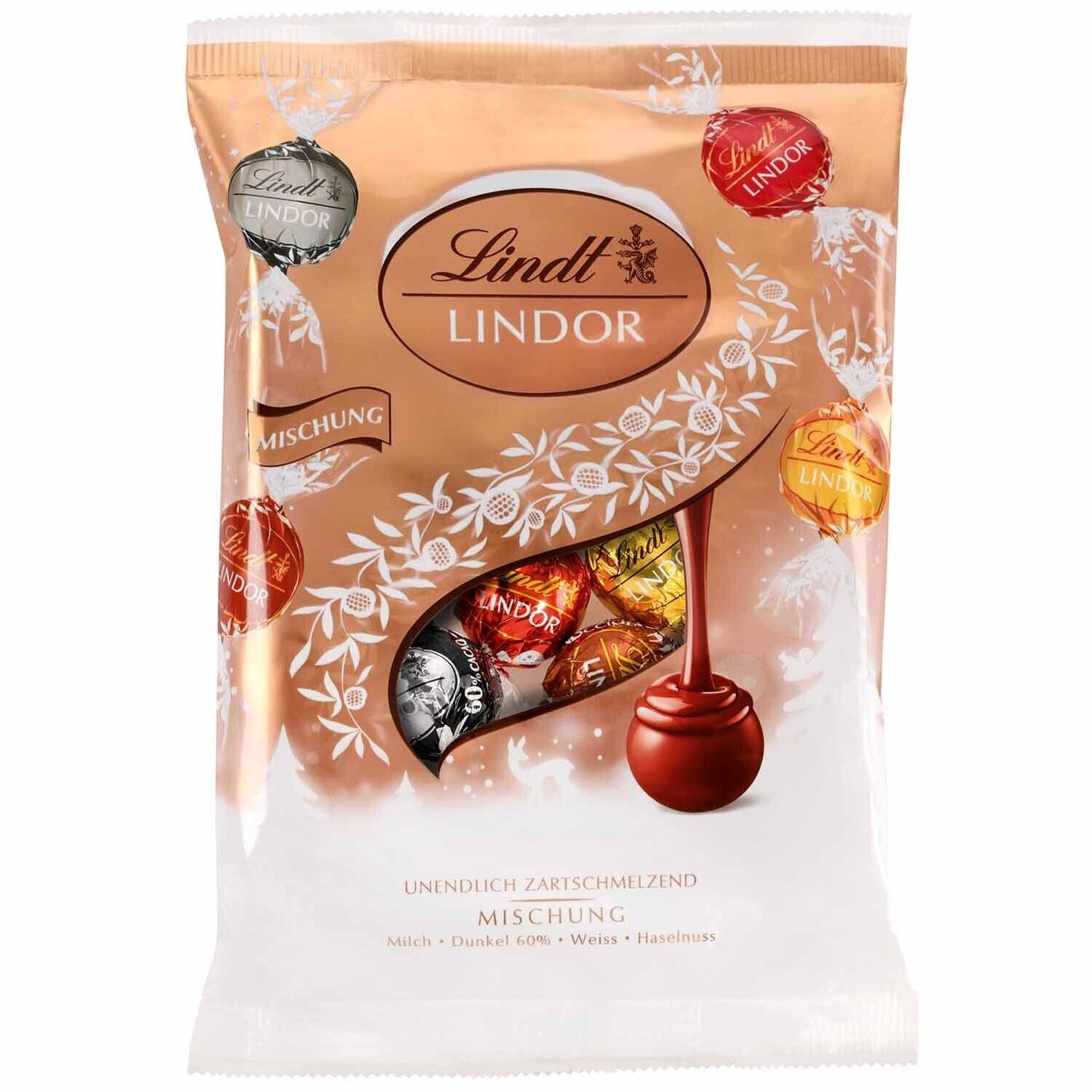 Lindt Lindor Kugeln Mischung 145g - Zarte Pralinen für süßen Genuss